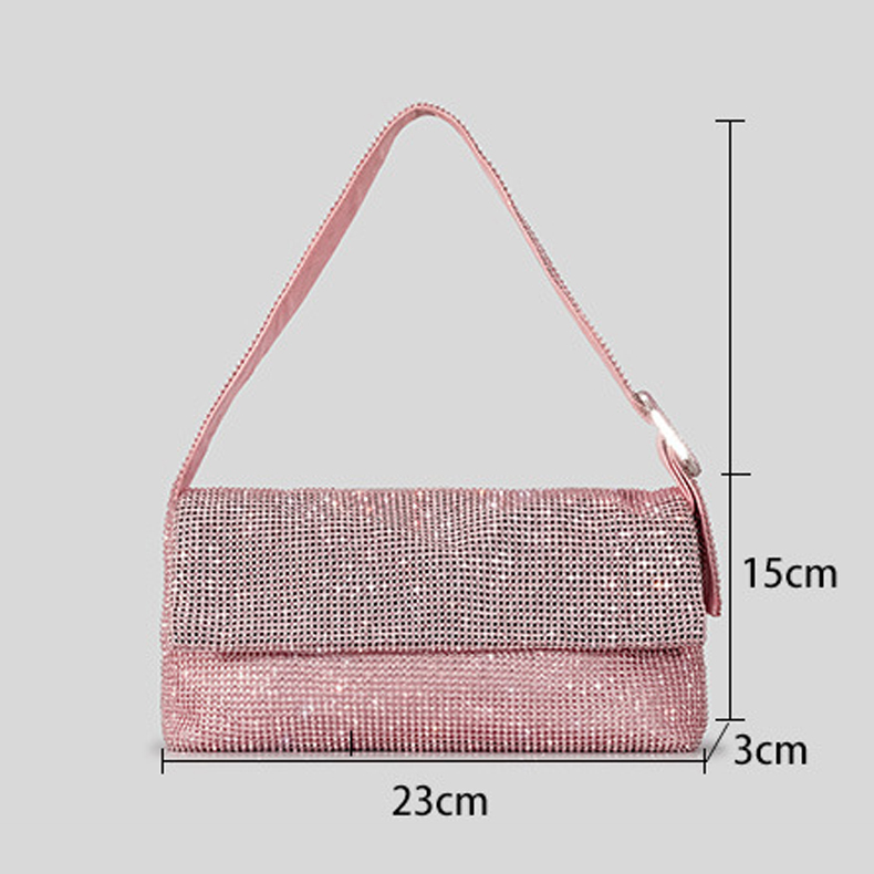 mini pink rhinestone bag