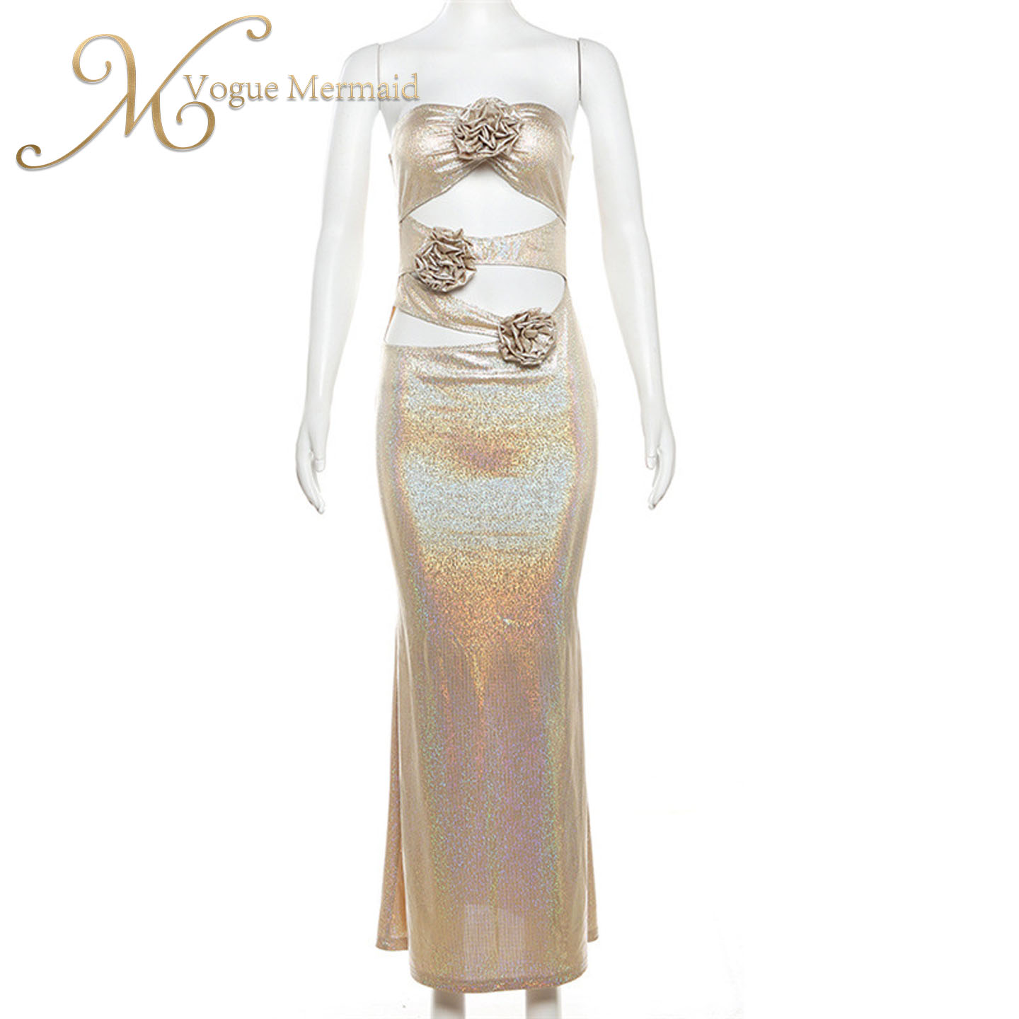bodycon rhinestone prom dress