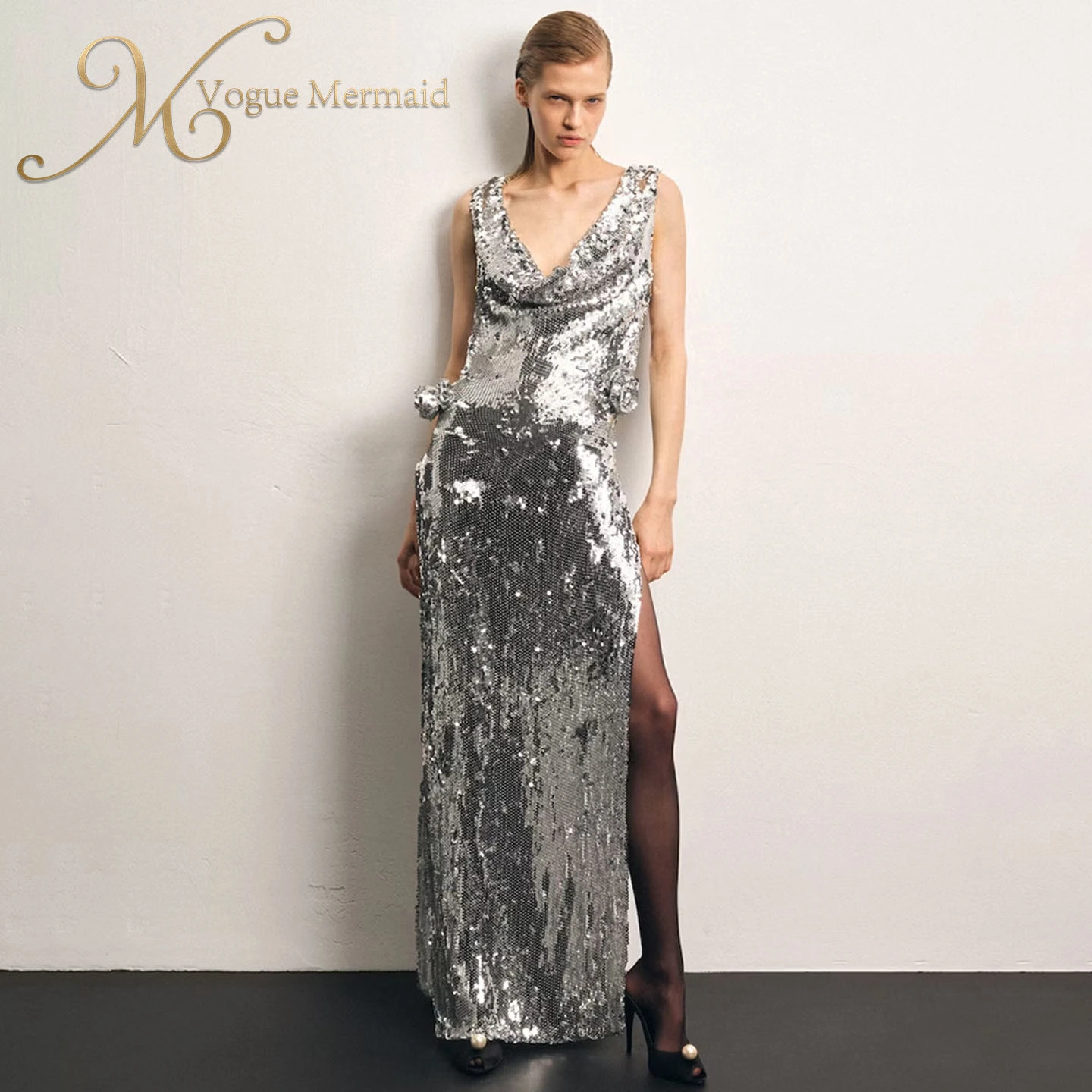 sequin prom dress for evening