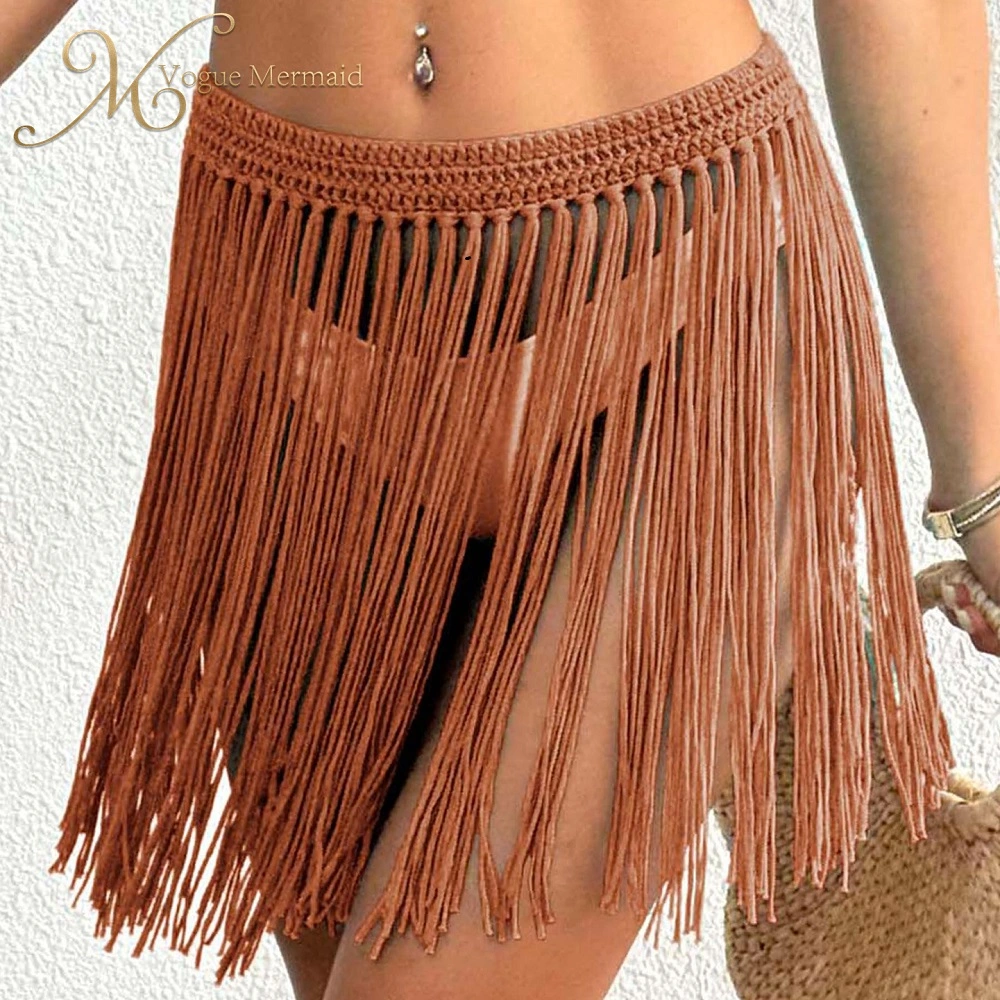 sexy crochet tassel skirt