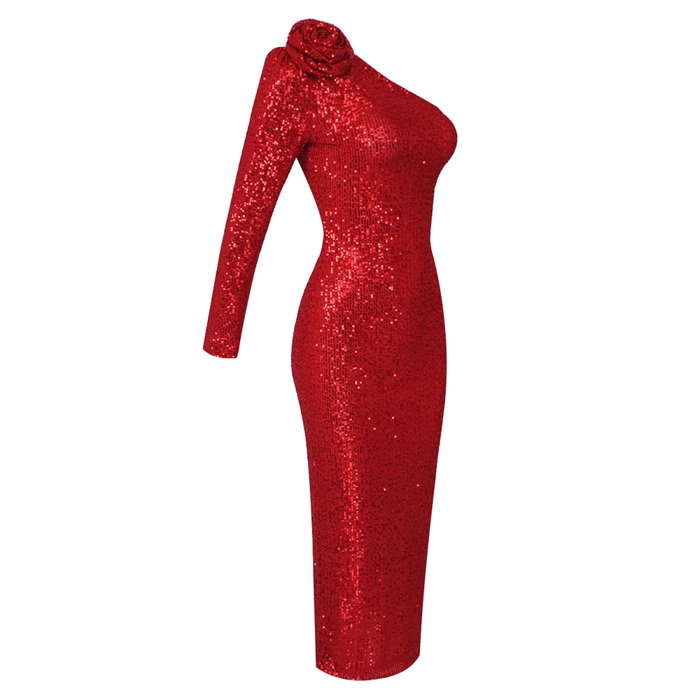 backless red sequin prom dress