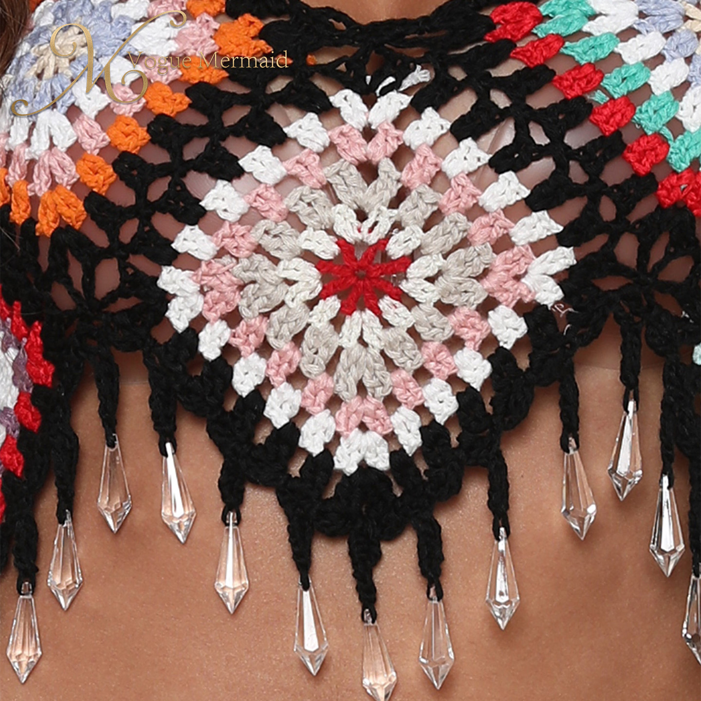 polyester crochet summer tops