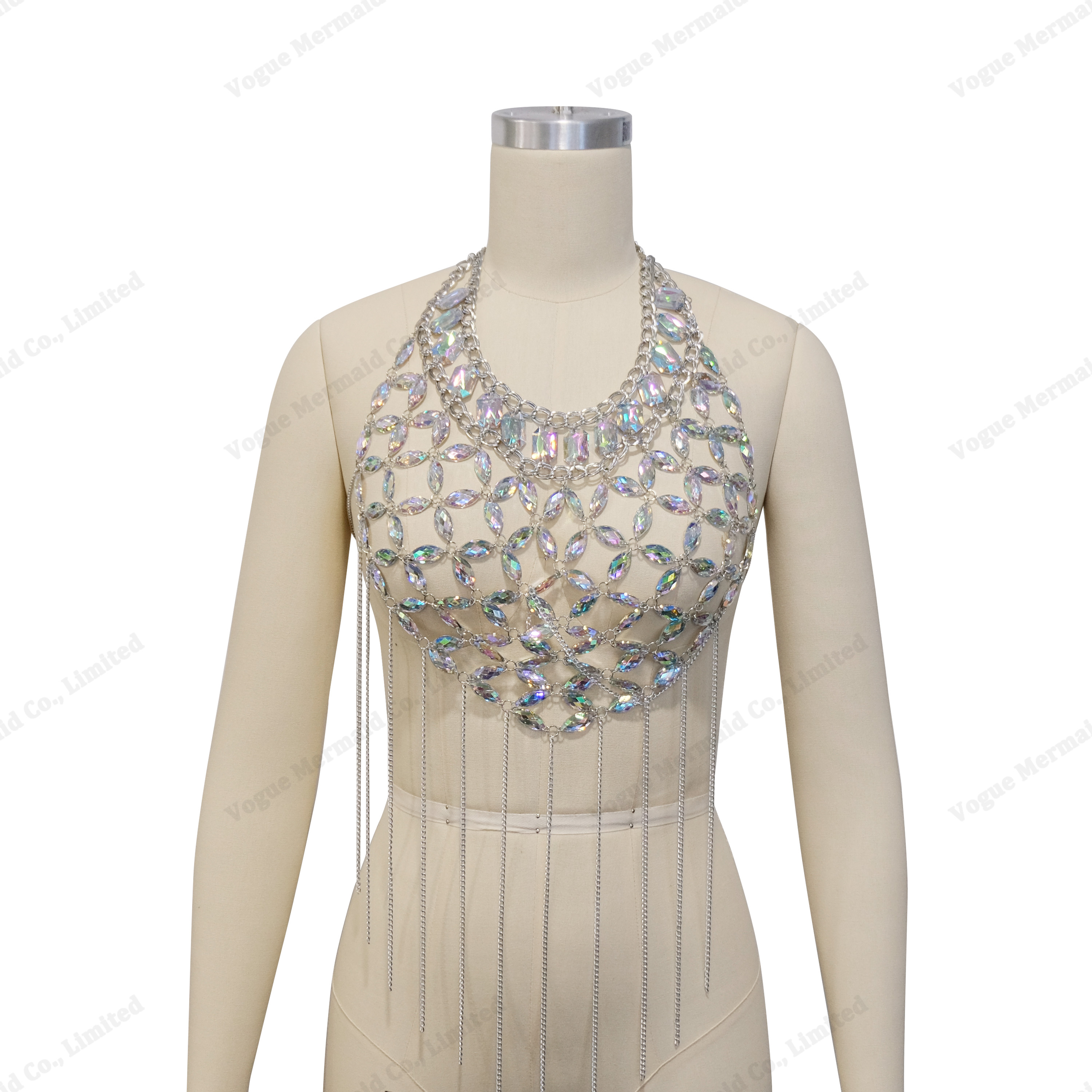 see through sexy body chain