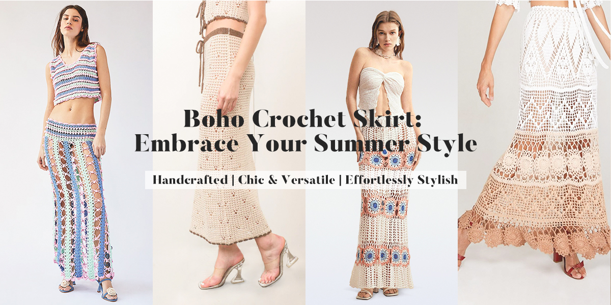 bohemian style crochet skirt