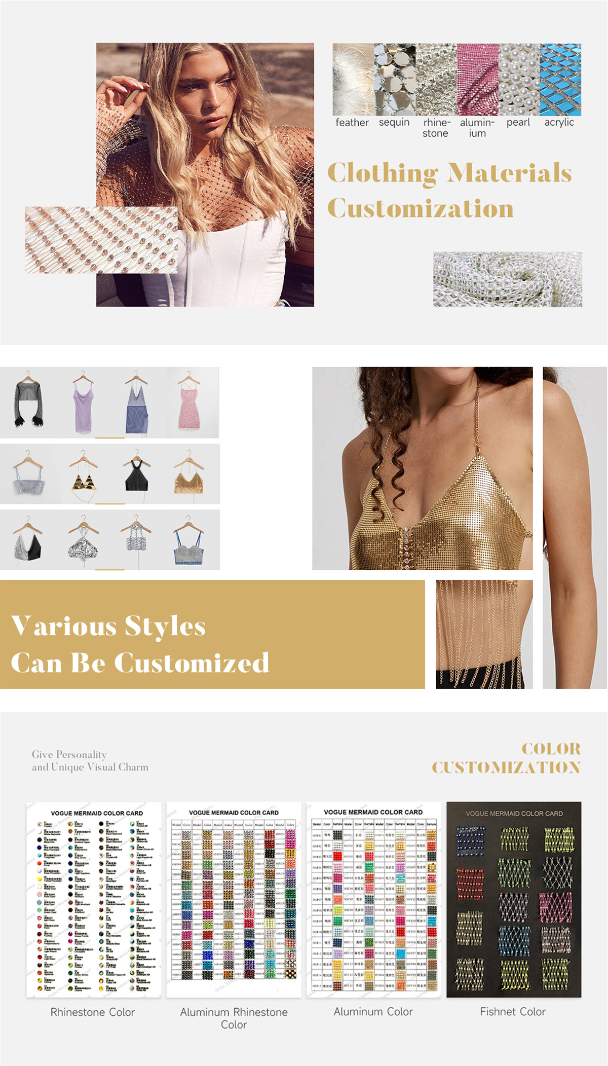 custom gold body chain