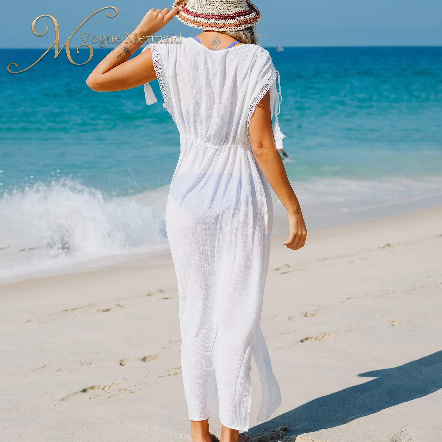 long white beach dress