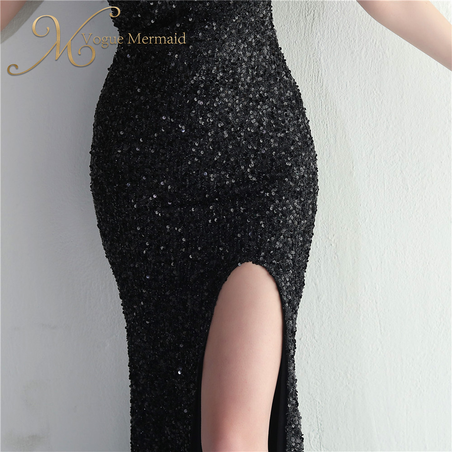 black sequin dress for evening