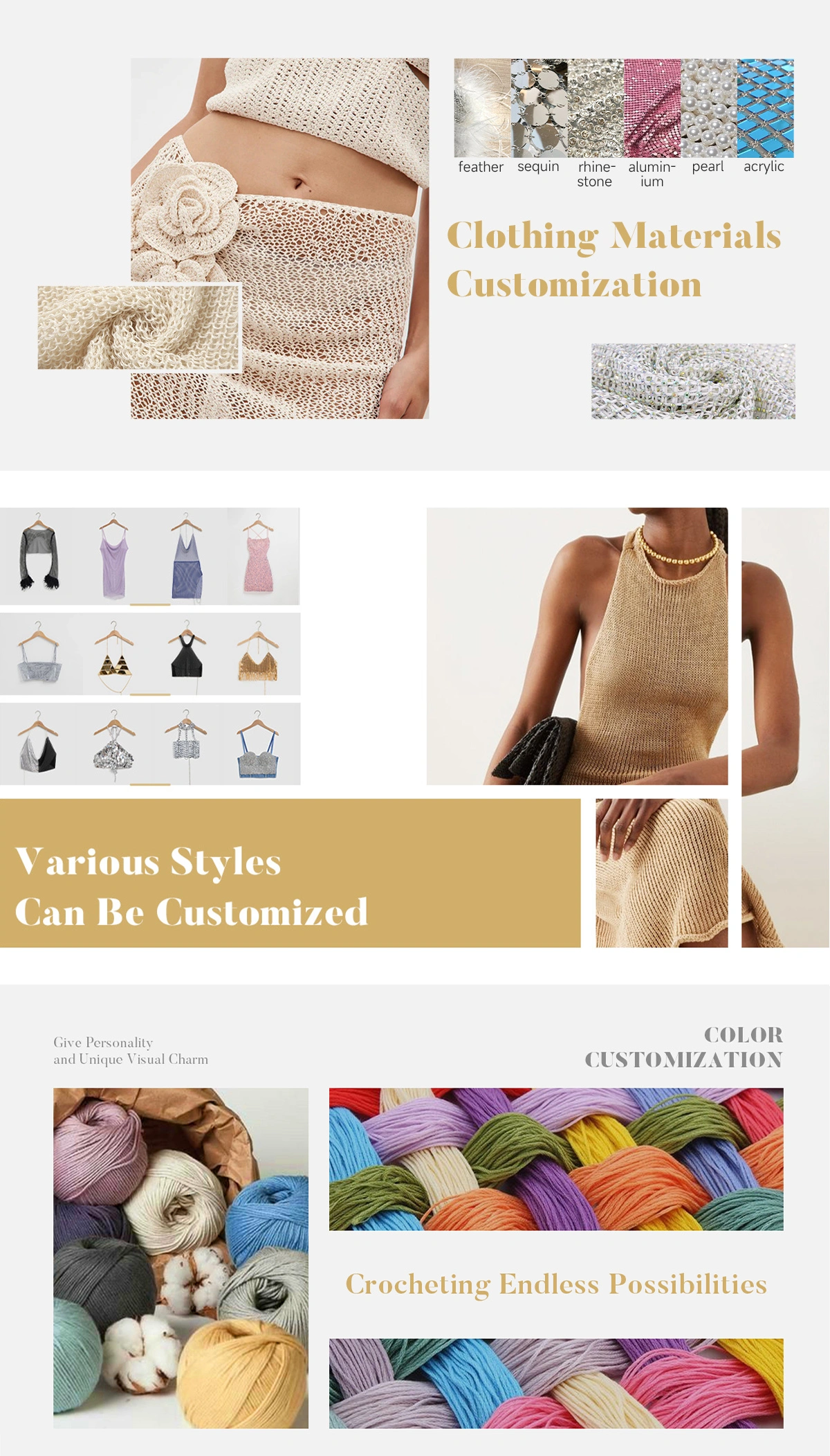 custom white crochet dress