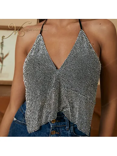 black rhinestone tank top
