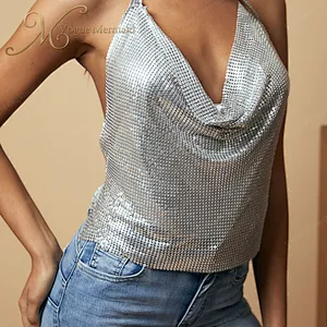 silver metallic top