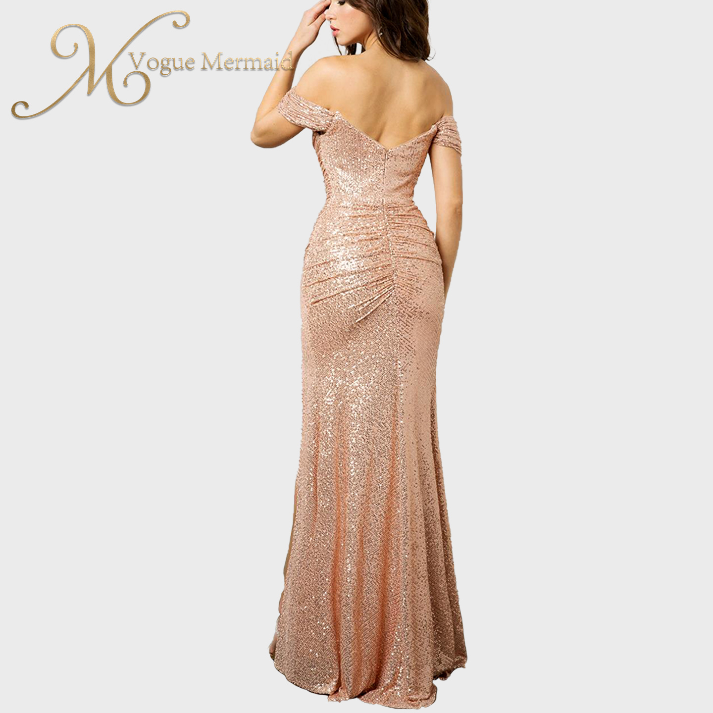backless long sequin dress