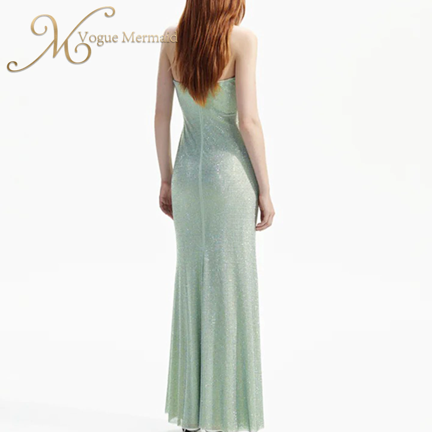 bodycon rhinestone strapless dress