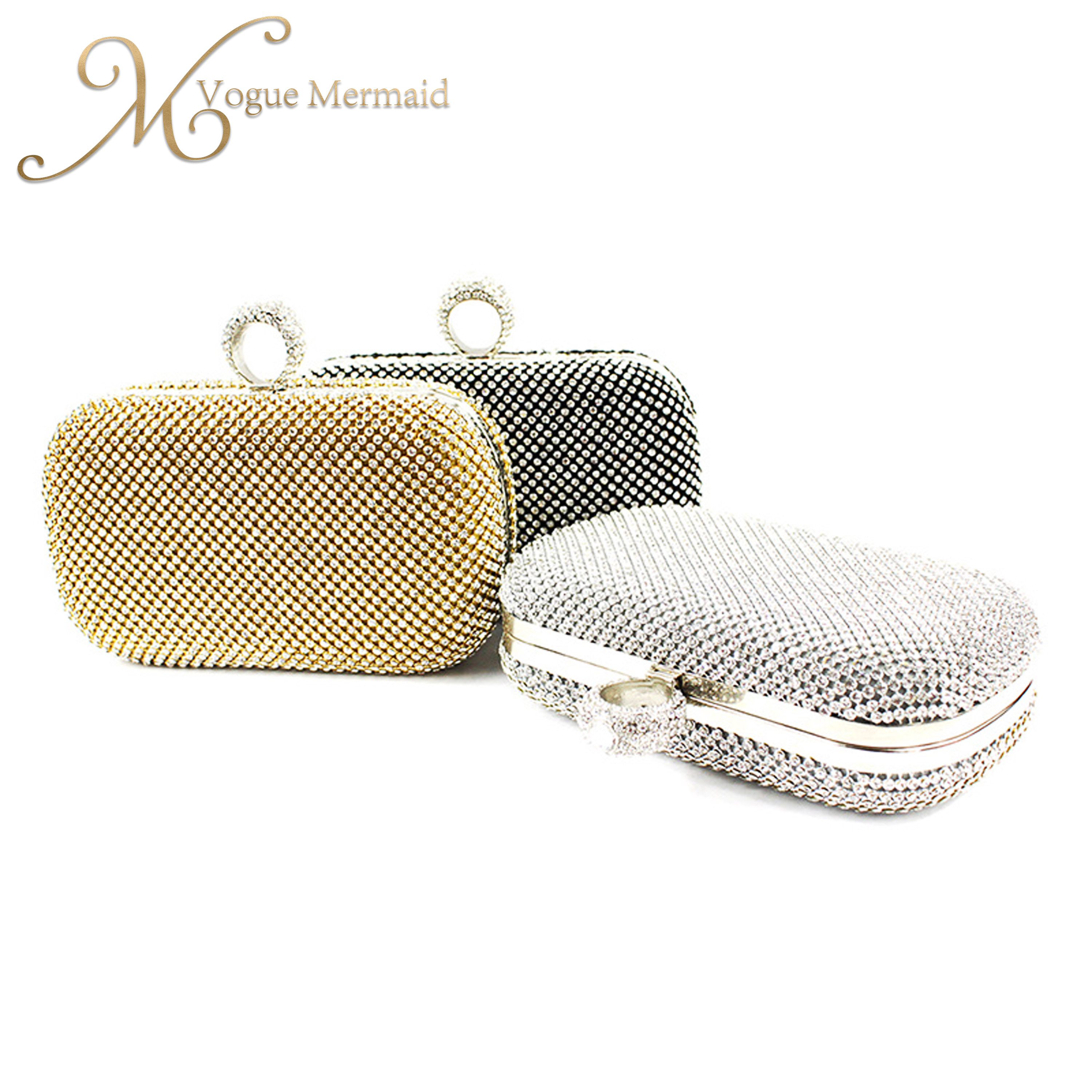multi-color rhinestone clutch evening bag