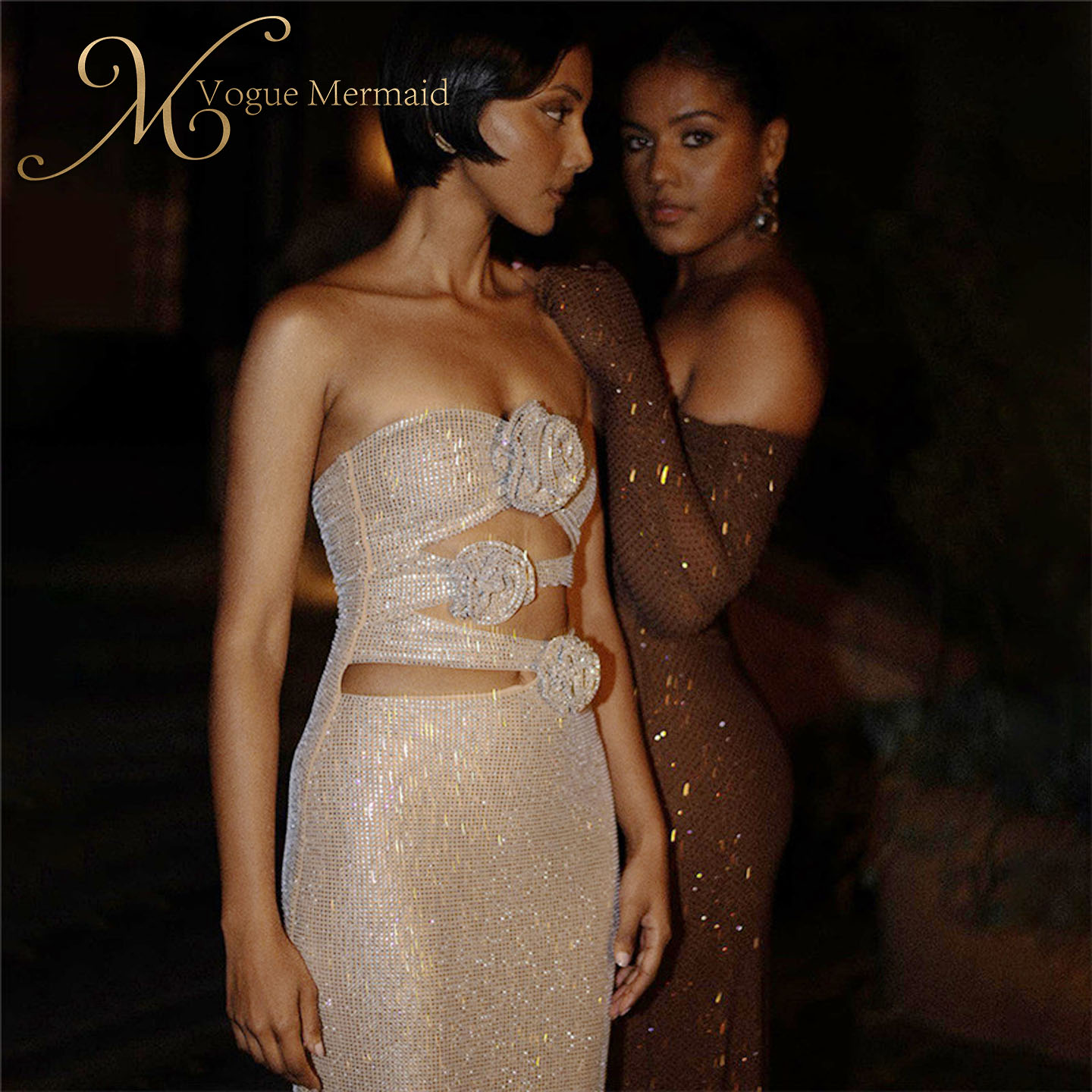 rhinestone prom dress for women