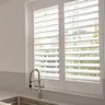 Home interior decorated with Venetian louvers Plantation shutters