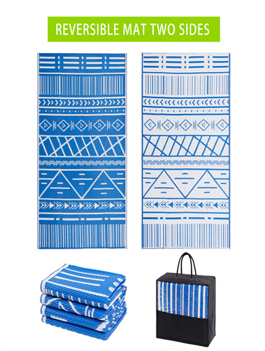 Beach mat PP pipe woven plastic beach mat portable folding portable beach mat outdoor picnic mat