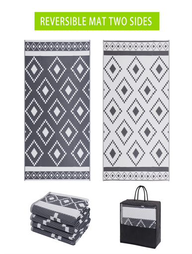 Beach mat PP pipe woven plastic beach mat portable folding portable beach mat outdoor picnic mat