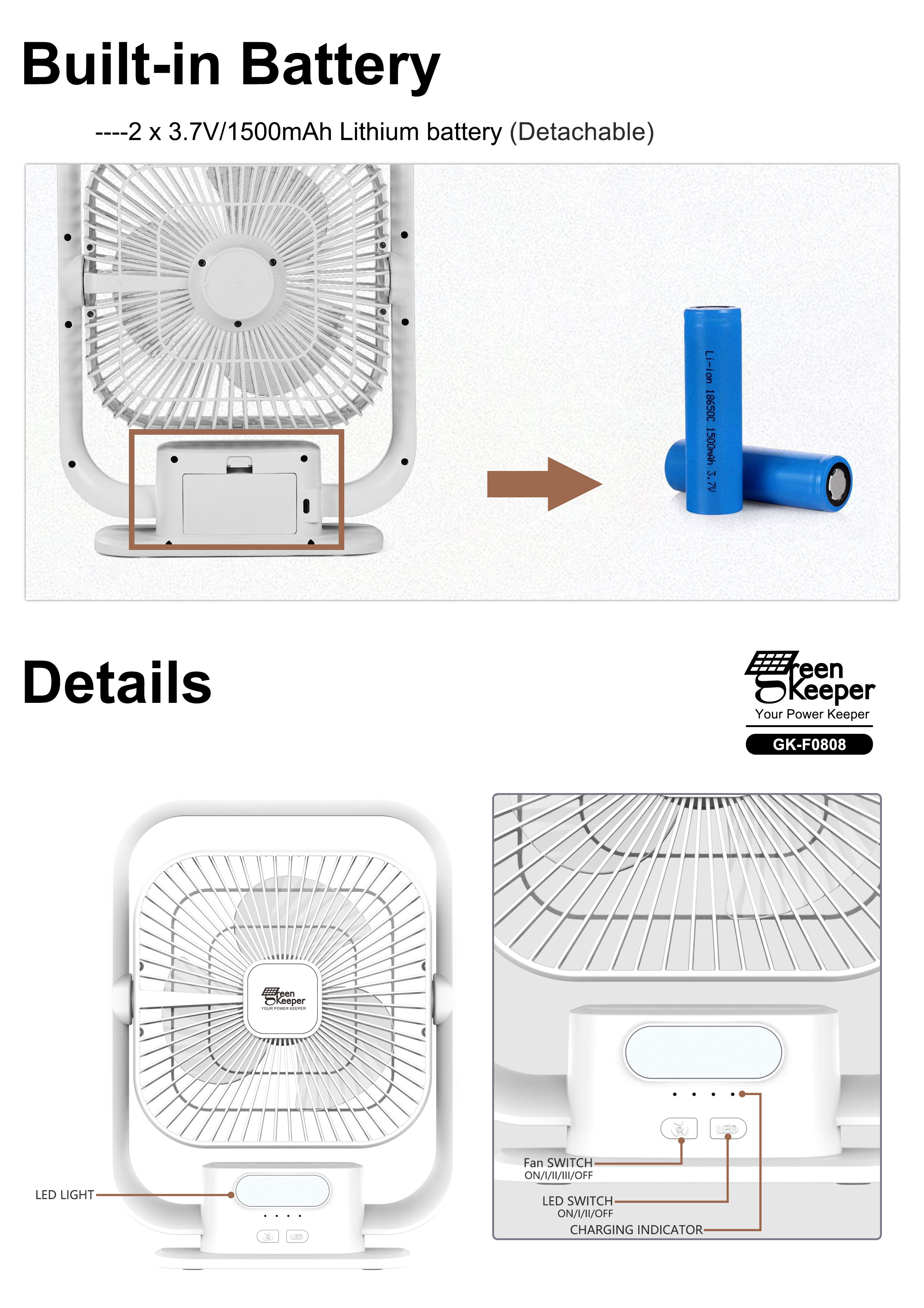 The solar table fan with battery is an innovative device that offers both convenience and eco-friendliness.