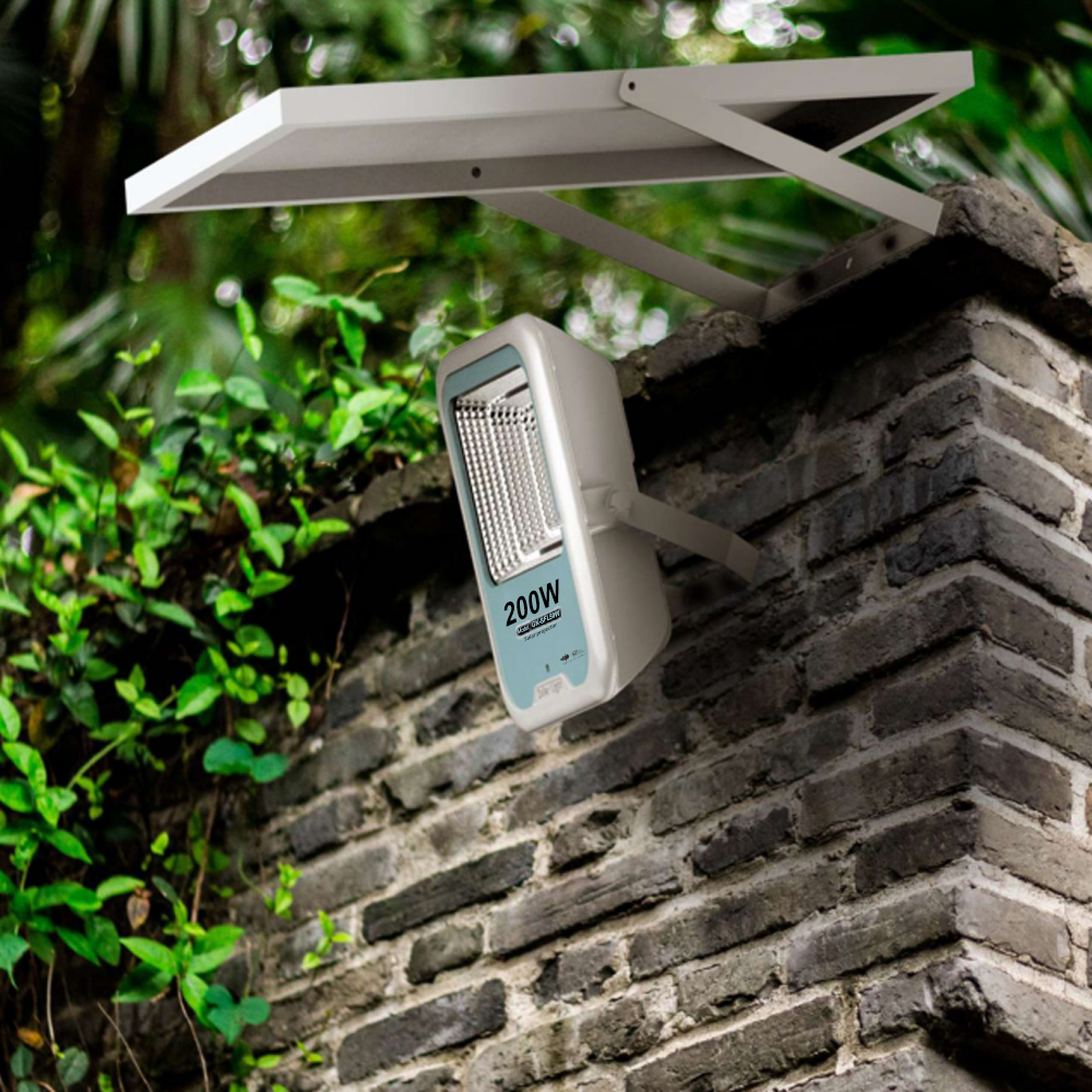 The outdoor garden wall mounted 200 watts solar flood light