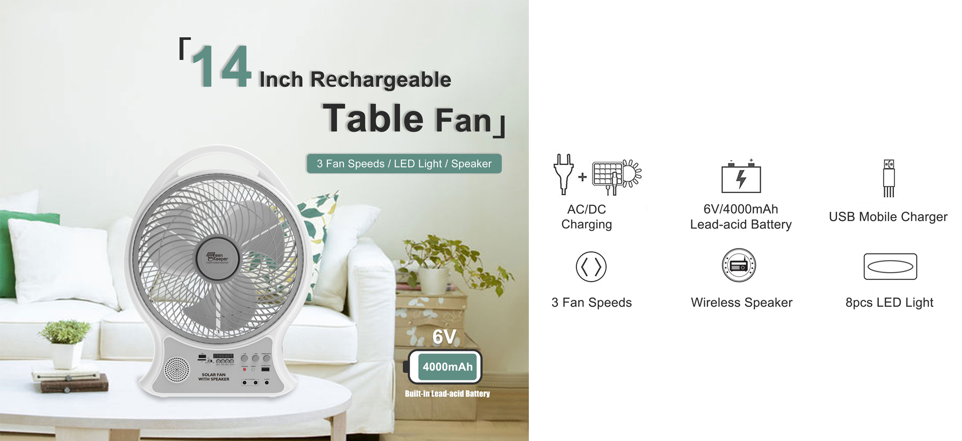 A solar energy fan for home, solar cooling fan for outdoor use, or solar table fan for camping are all great options.