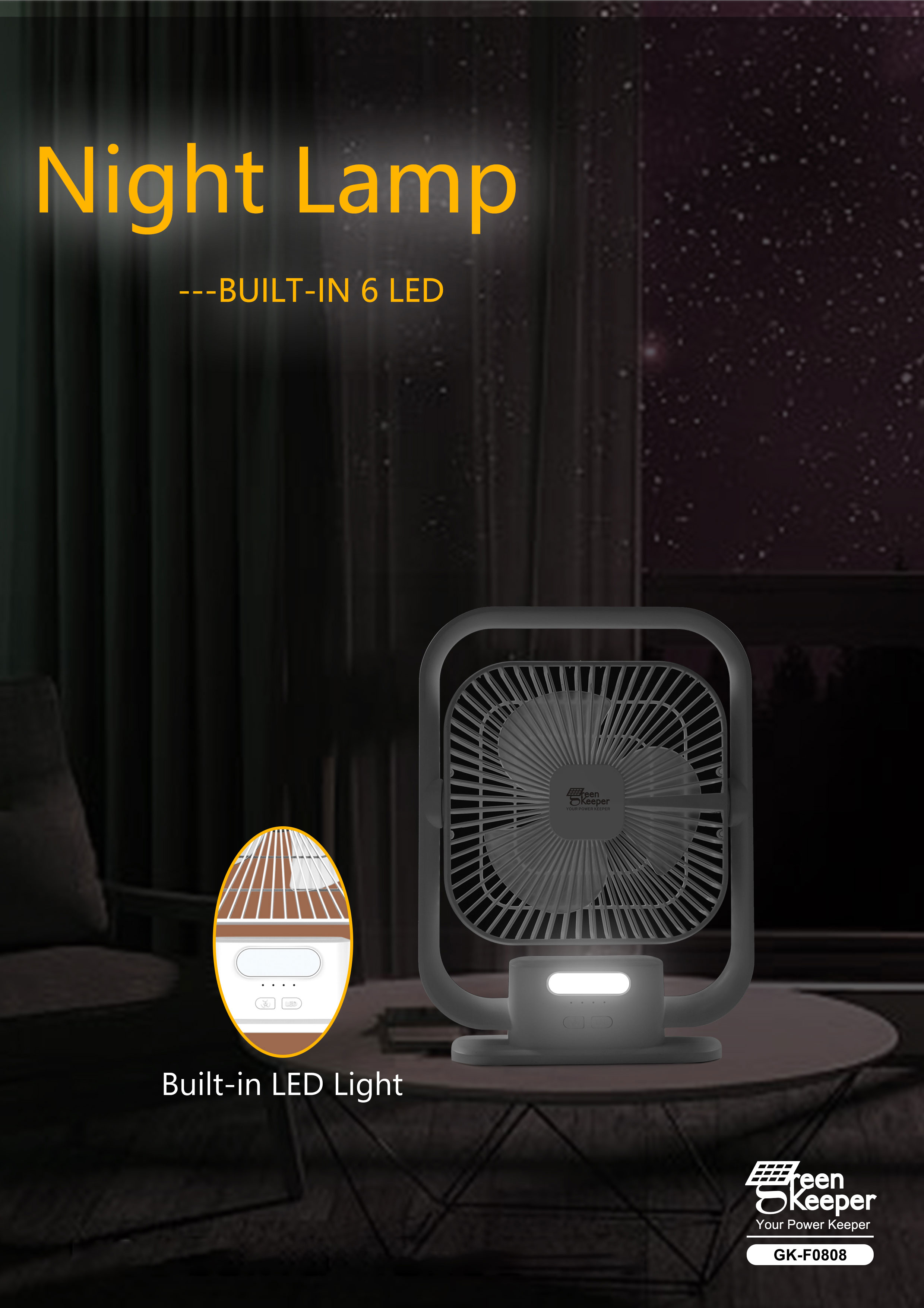 The portable solar fan with LED litht offers a practical solution for staying cool and well-lit while enjoying the great outdoors. 