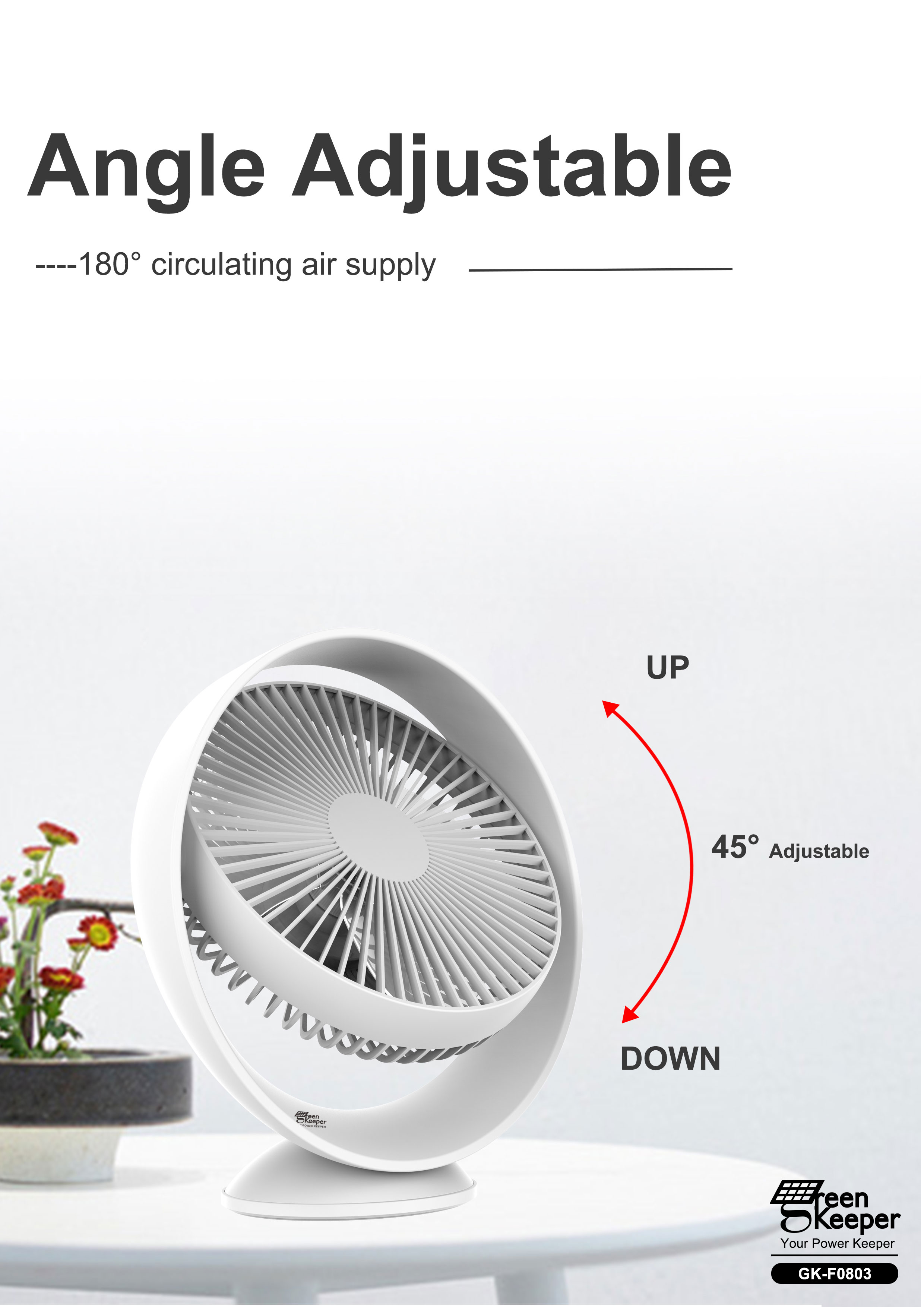 The portable solar fan with LED litht is a versatile device that combines the convenience of a rechargeable fan with the functionality of a built-in LED light.