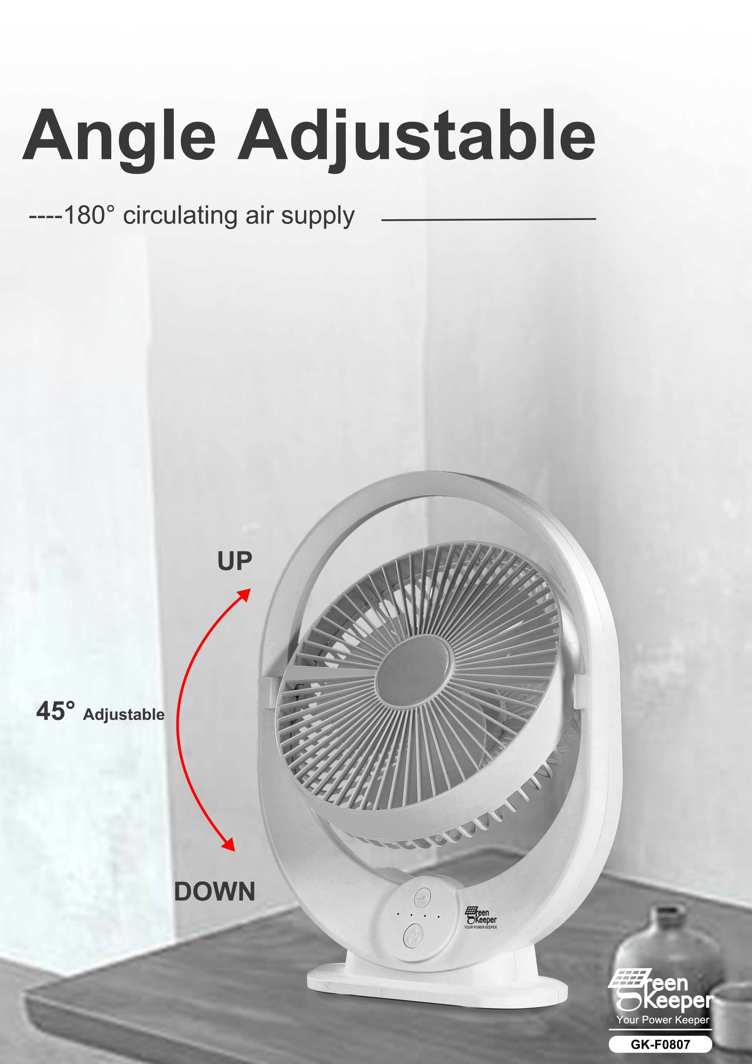 Thesolar solar table fan with LED light a versatile device that combines the convenience of a rechargeable fan with the functionality of a built-in LED light.