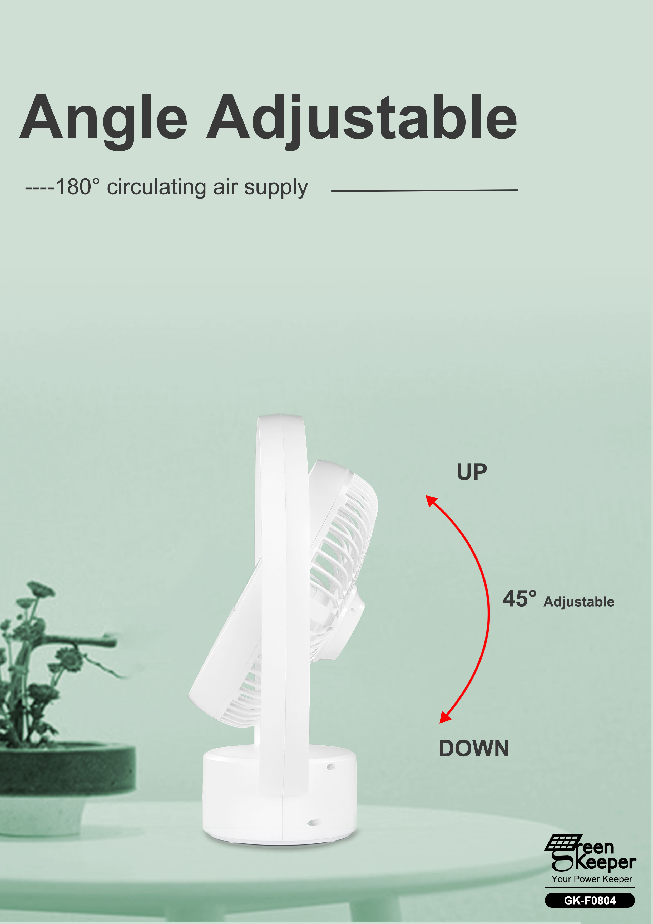 The portable solar fan with LED litht is a versatile device that combines the convenience of a rechargeable fan with the functionality of a built-in LED light.