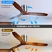 Solid wood BLDC flush mount ceiling fan Fanplus