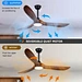 Wood giant ceiling fan 52 inch integrated LED Fanplus