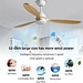 Wood Blades Led Ceiling Fan With Light Remote Control Fanplus