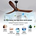 Wood giant ceiling fan 52 inch integrated LED Fanplus