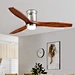 Solid wood BLDC flush mount ceiling fan Fanplus