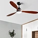 Wood Blades Led Ceiling Fan With Light Remote Control Fanplus