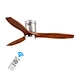 Solid wood BLDC flush mount ceiling fan Fanplus
