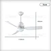 ABS Led Ceiling Fan durable mute operation Fanplus