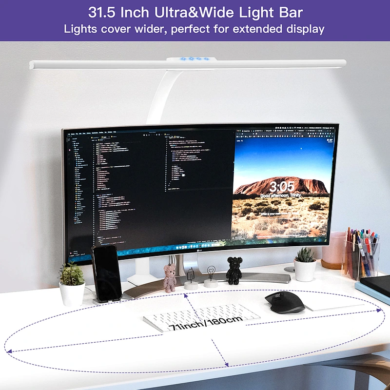 LED Desk Lamp, 24W Architect Desk Lamp with Clamp