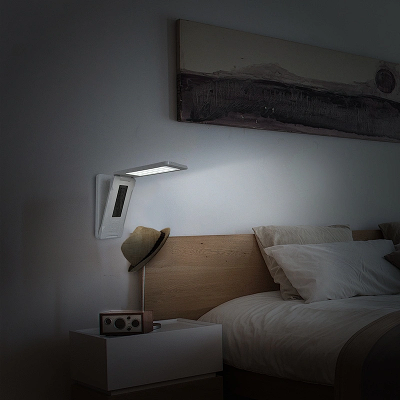Solar charging led desk lamp with battery
