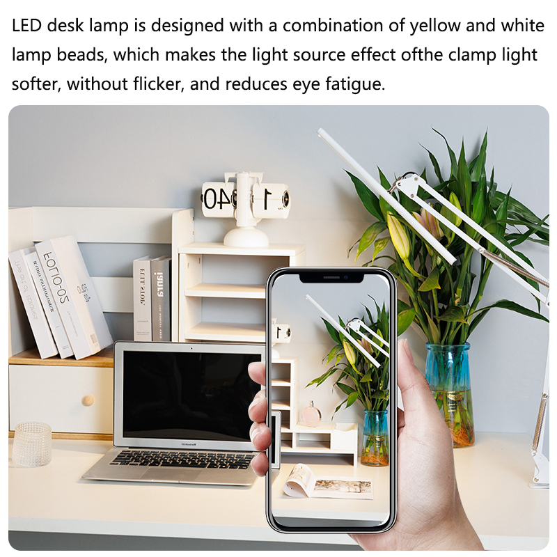 Desk lamp with clamp