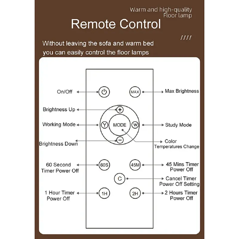 Floor lamp with remote