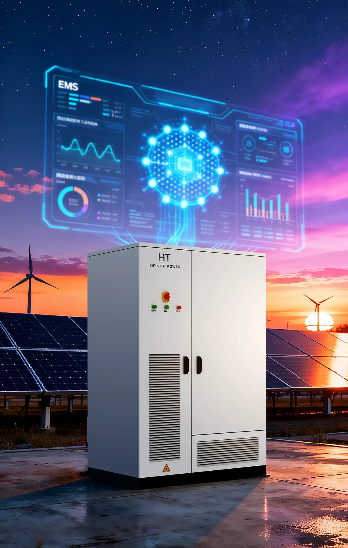 HT InfinitePower 125kW/261kWh Liquid-Cooled Commercial Energy Storage System with EMS