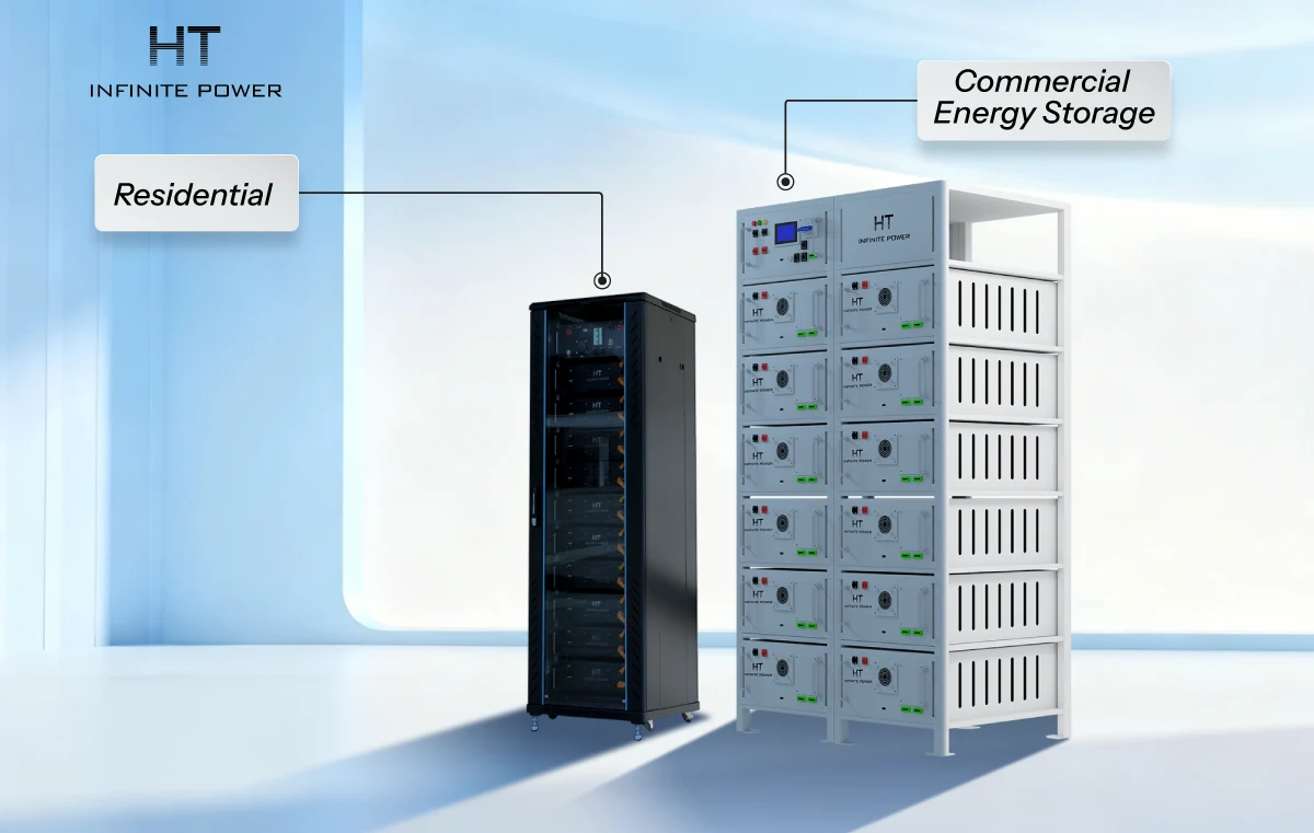 Sistema de Armazenamento de Energia Modular Residencial e Industrial HT InfinitePower