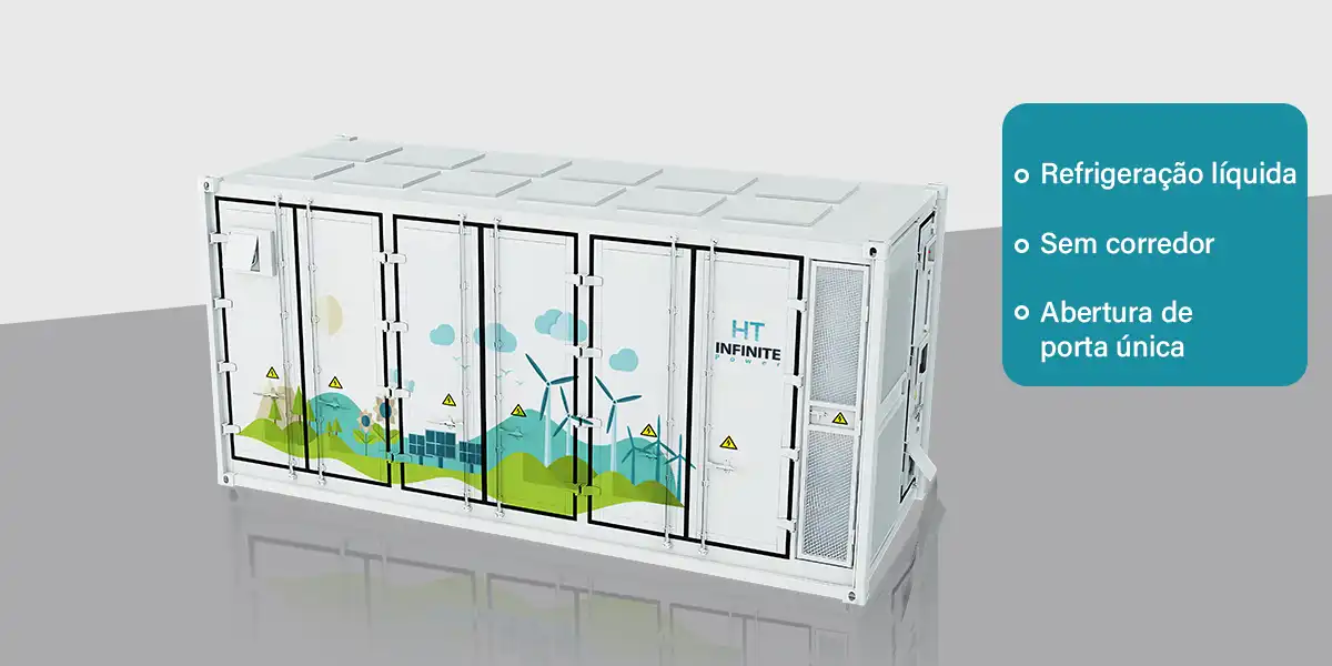 Sistema de armazenamento de energia resfriado a líquido de 5 MWh HT InfinitePower