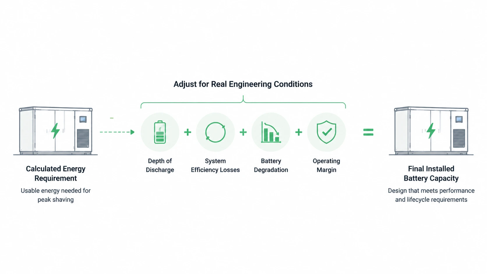 Adjust Battery Capacity for Real Engineering Conditions