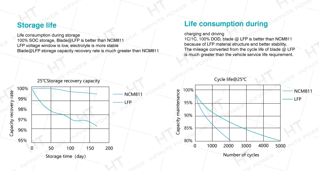 Blade battery temperature and data