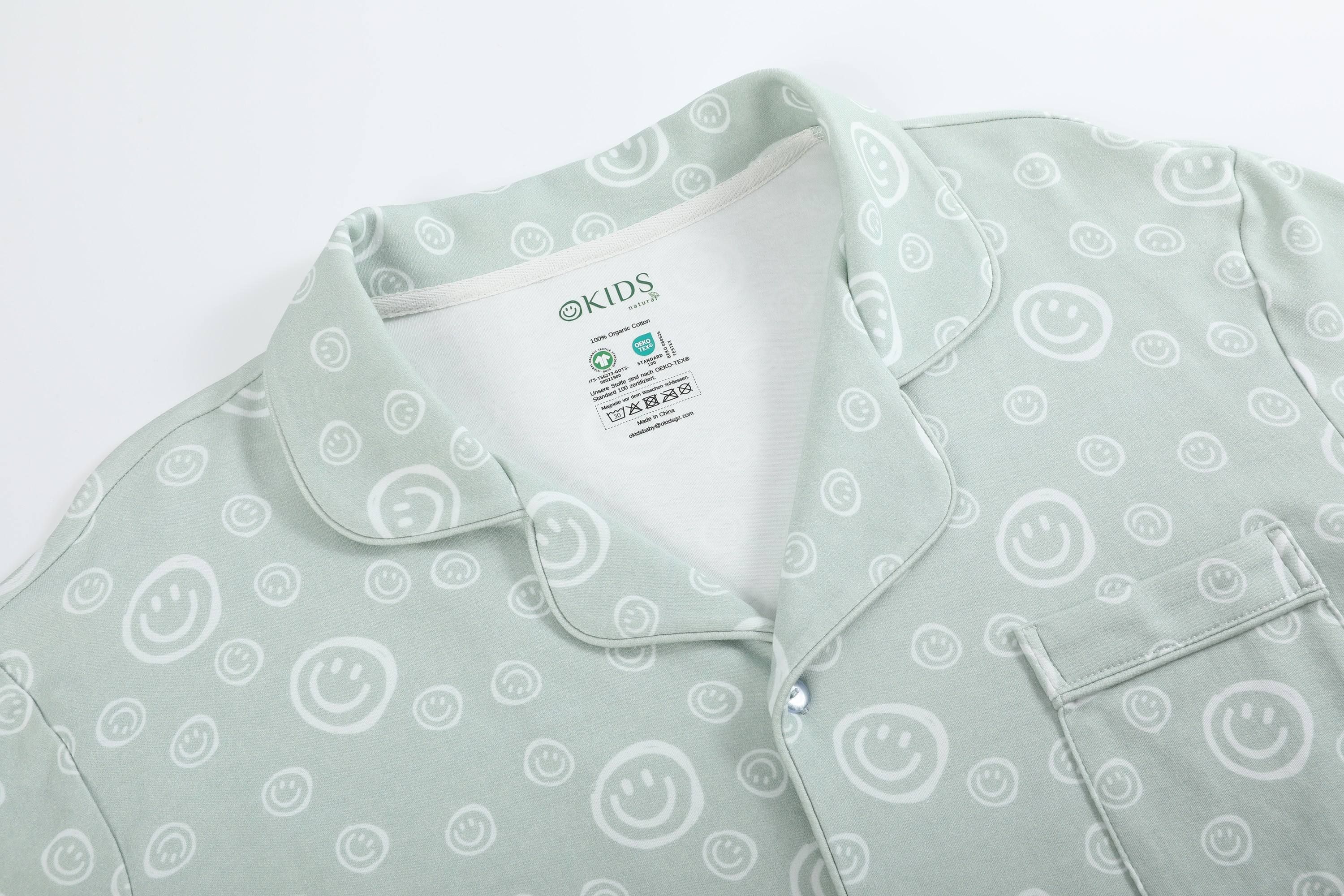 Women's Pajamas Button Design Tops Long Pants Woman Clothes Green Pajamas For Wome