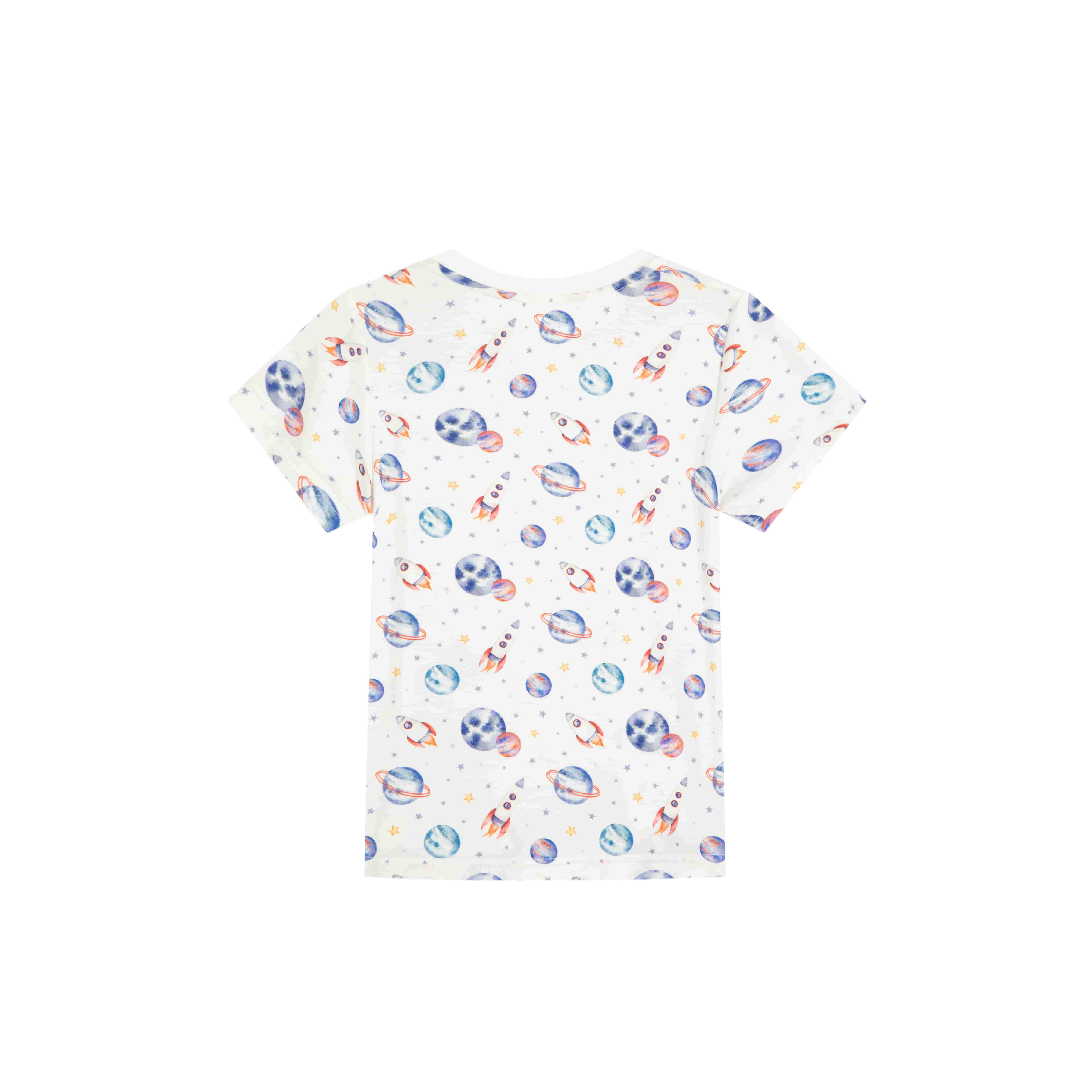 baby boy set clothes short-sleeved top galaxy print unisex baby onesie