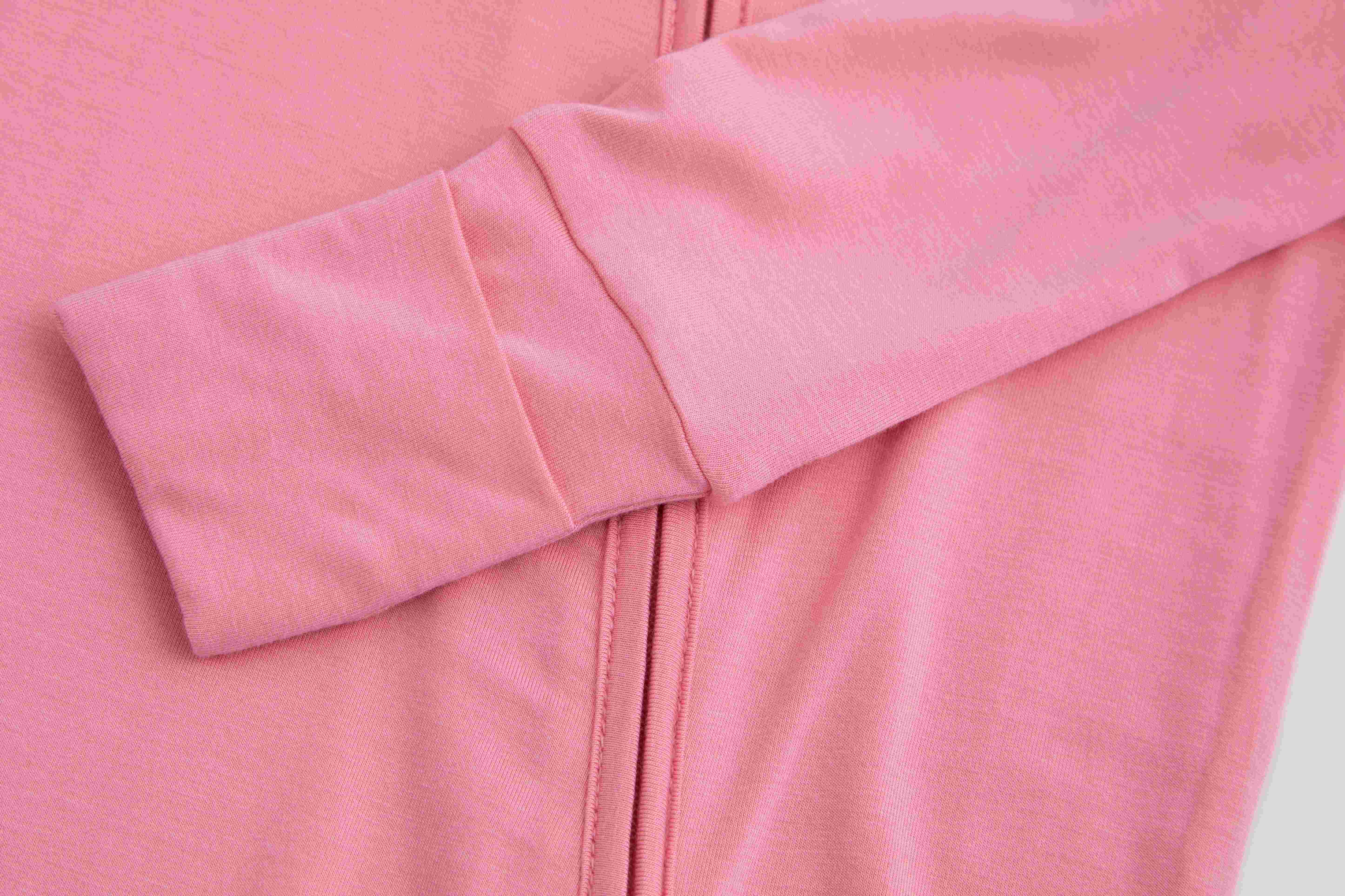 Customize Baby Onesie Pure Pink Zipper baby rompes