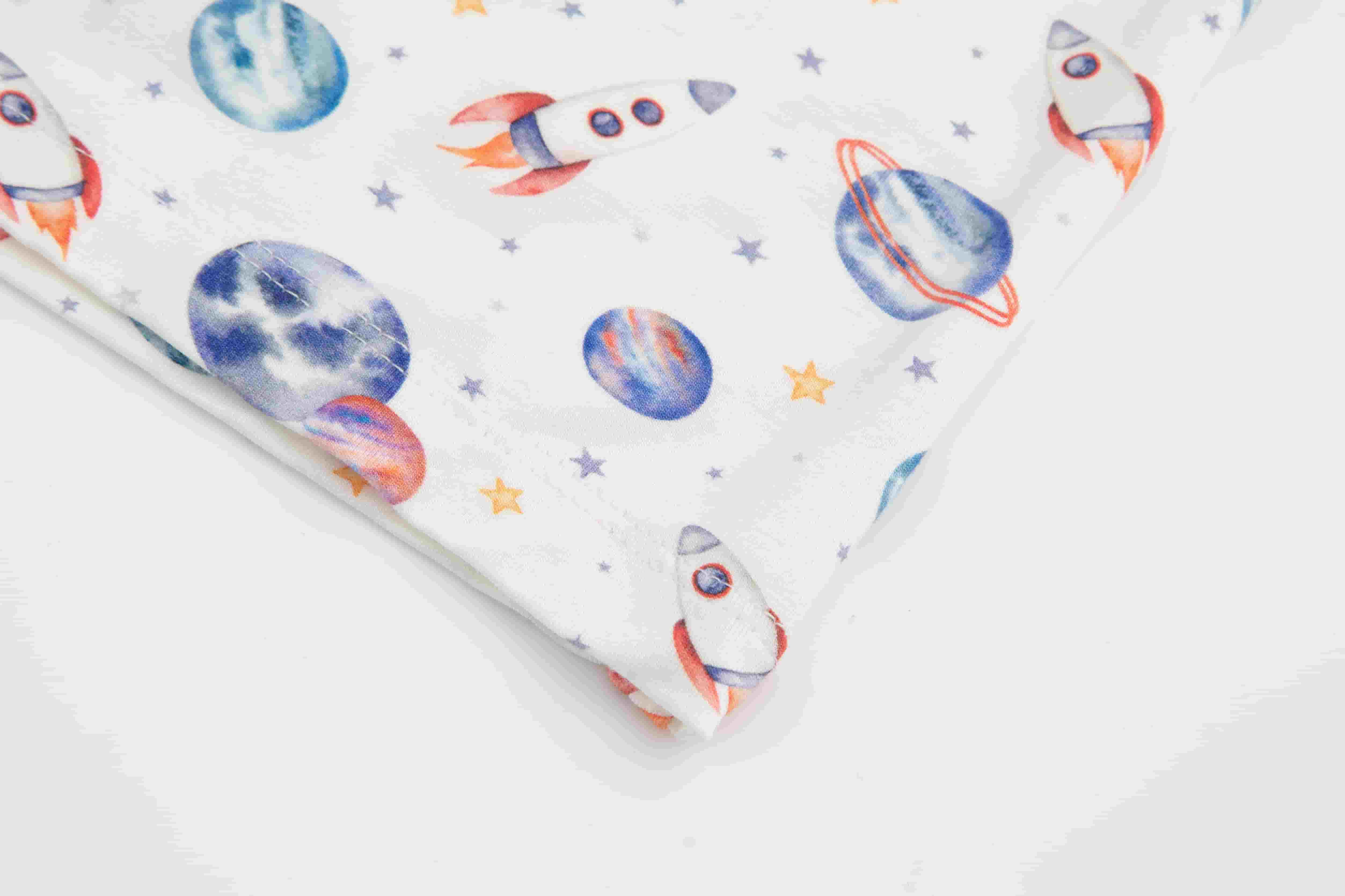 baby boy set clothes short-sleeved top galaxy print unisex baby onesie