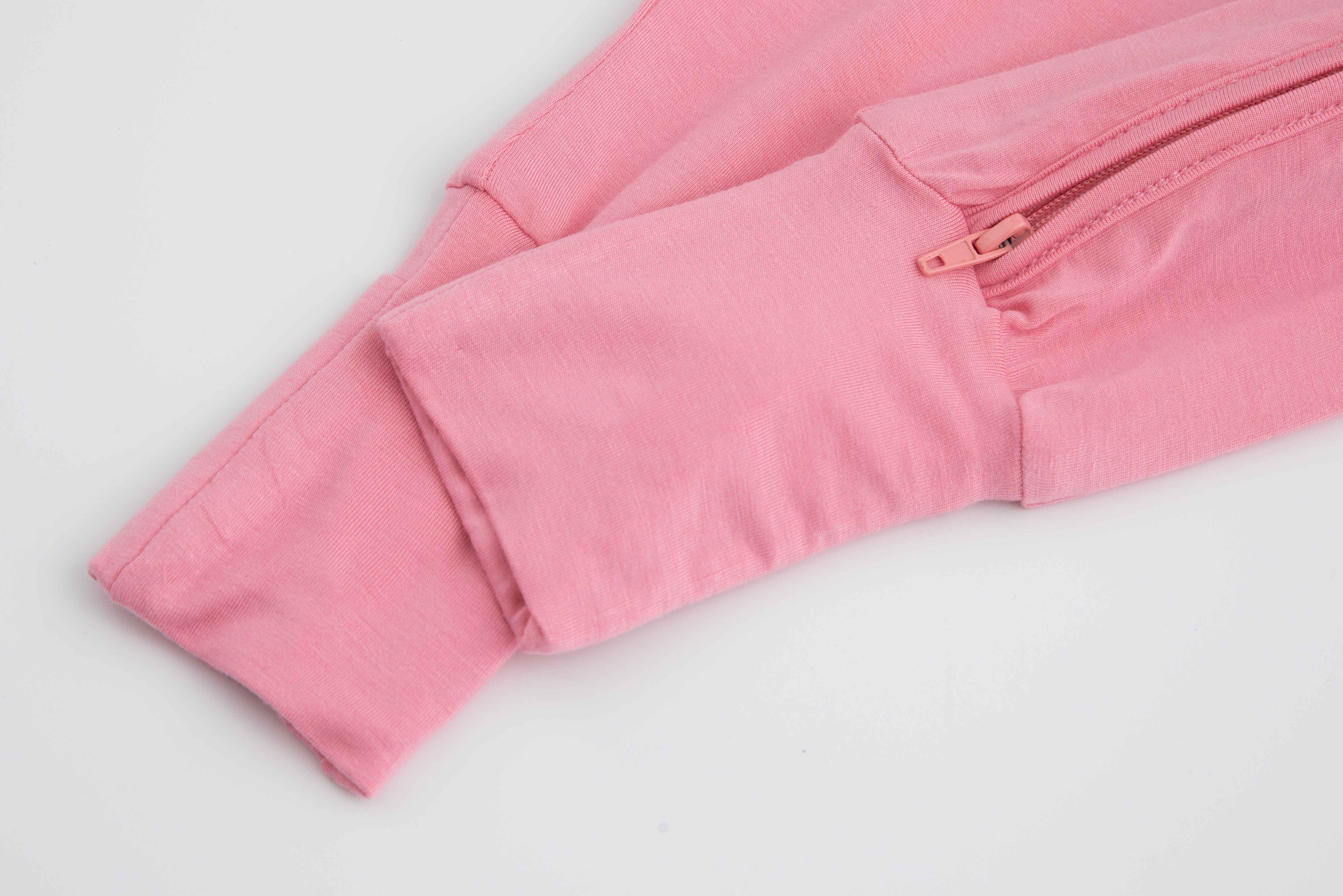 Customize Baby OnesiePure Pink Zipper baby rompes